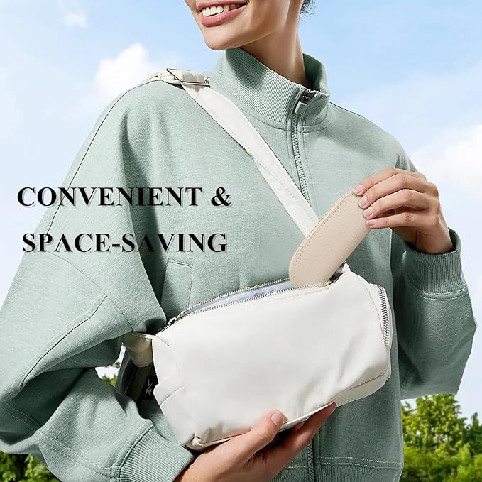 Full Grain Leather Coin Pouch - Travel Small Coin Purse with Zipper - Mini Key Pouch Change Purse for Women and Men (Off White)