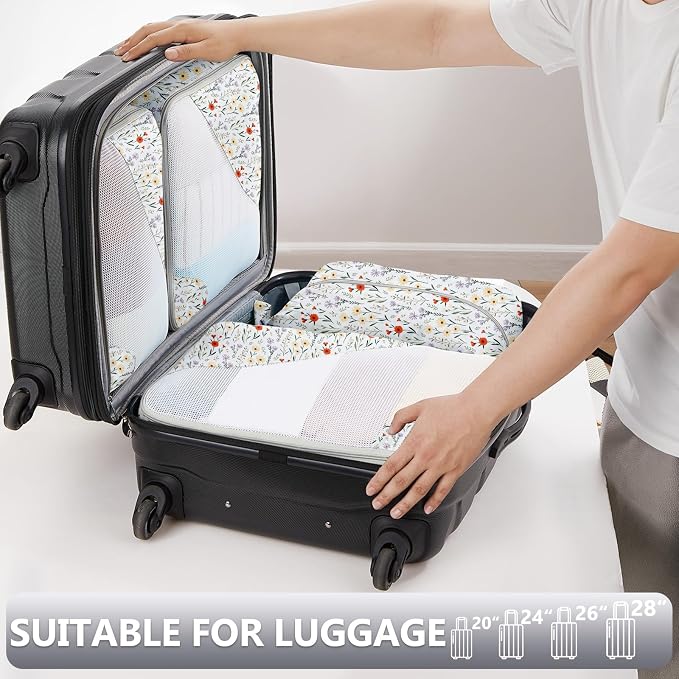 8 Set Packing Cubes for Travel, Gifts for Women Mom,Anti-Tearing Suitcase Organizer,OlarHike Vacation Essentials & Accessories for Cruise Ship
