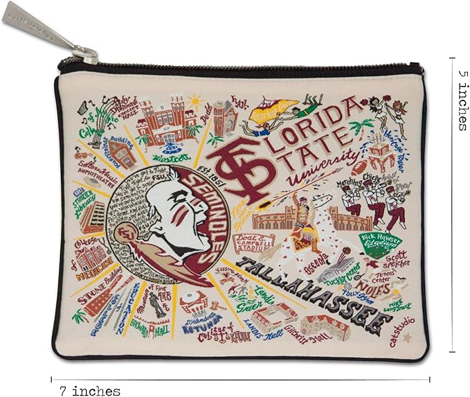 catstudio Florida State University Zipper Pouch Purse | FSU Alumni Gifts - Holds Your Phone, Coins, Pencils, Makeup, Dog Treats, & Tech Tools