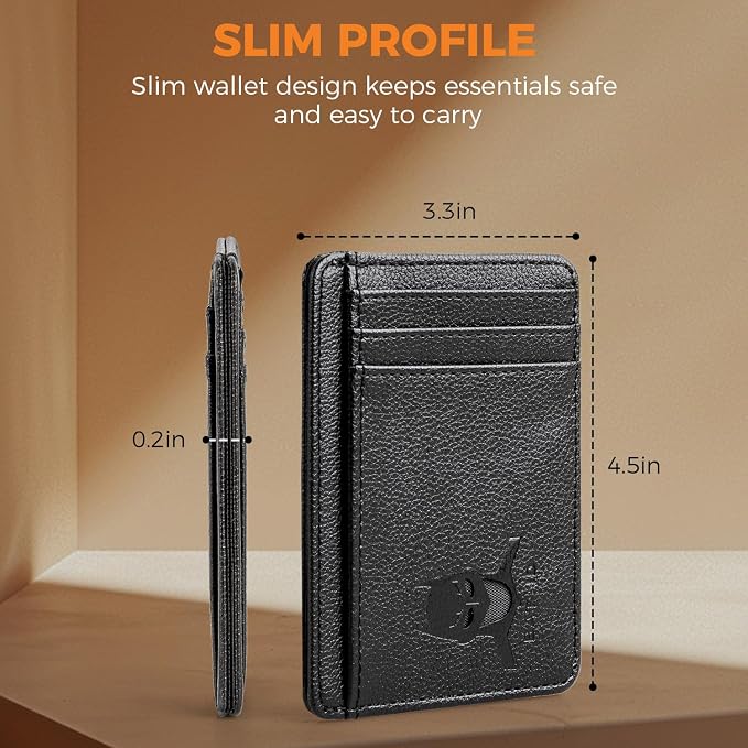 Leather Bat Wallet for Men and Women Personalized Wallet,Design with Cut-out Face,Slim Pocket Bat ID Wallet for Quick Access,Multiple Card Slots and Cash Compartments, the Best Gift for Holiday
