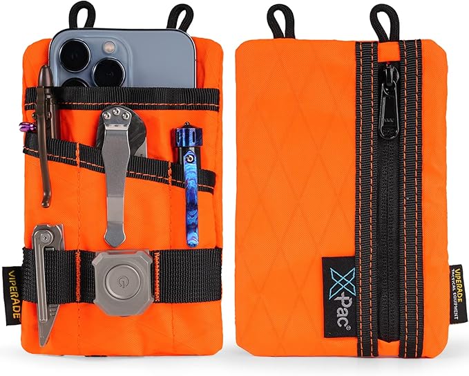 VIPERADE VE1 Pocket Organizer, EDC Pouch for Men, EDC Organizer Storage EDC Gears, Multitool Pocket Pouch Hold Your Flashlight/Pocket Knife, Pen, Notebook