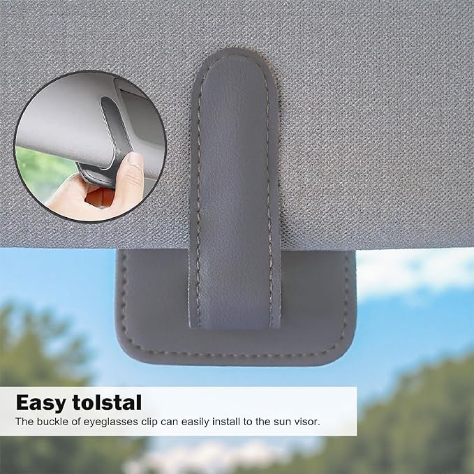 Visor Card Holder for Car Visor, 2 Card Slots Visor Glasses Clip, Strong Magnetic Visor Holder, Visor Accessories for Cars SUV(Gray1Pcs)