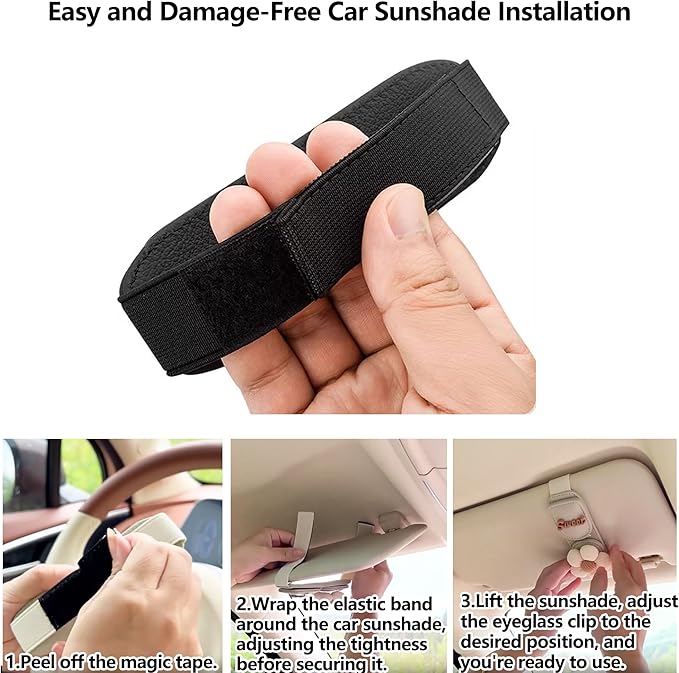 Car Sunglasses Holder Eyeglass Clip with Sun Visor Storage for Cards Magnetic Eyewear Clamp Car Decor