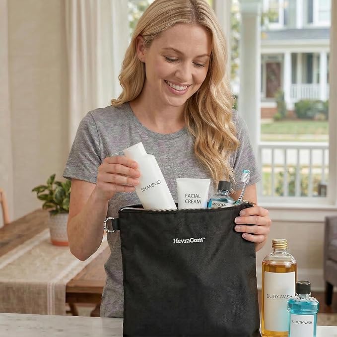 HevraCom Waterproof Laundry Bag Travel for Wet Clothes - Odor-Proof Waterproof Bag for Wet Swimsuit, Travel Laundry Bags for Dirty Clothes, Swimsuits & Workout Gear with Rust-Resistant Zipper & Hooks