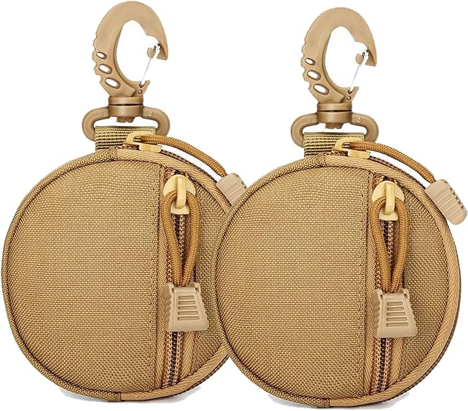 2 Packs Tactical EDC Pouches Compact Mini Military Molle Utility Pouch Accessories Organizer Bags Coin Purse Keychain Pockets Credit Card Holder for Waist Pack