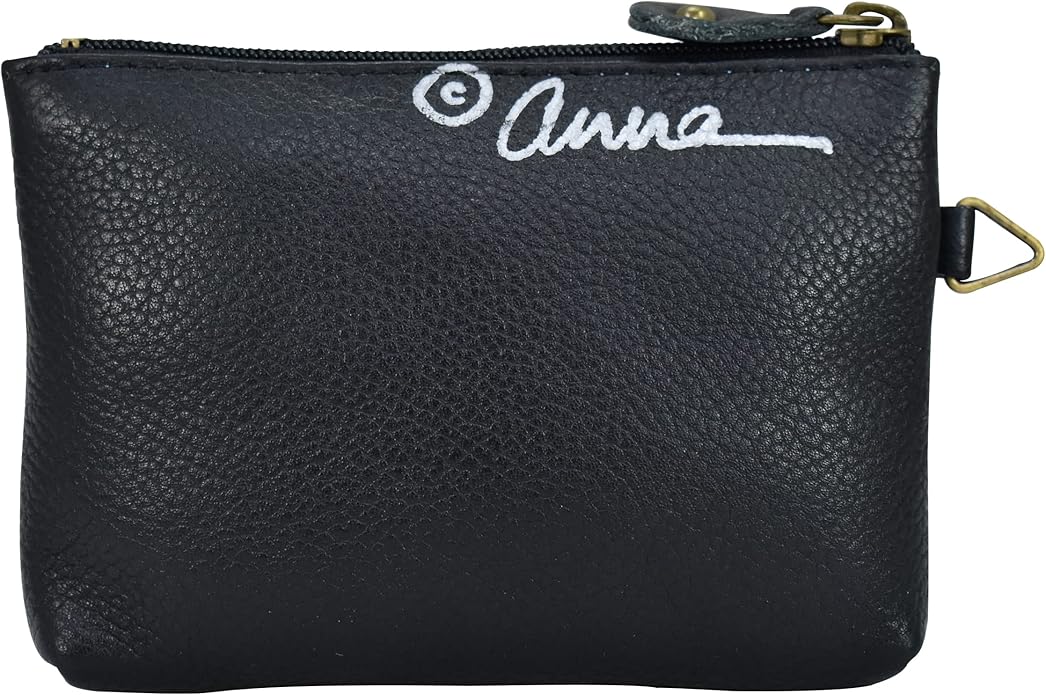 Anna by Anuschka Women's Hand Painted Leather Coin Pouch Purse