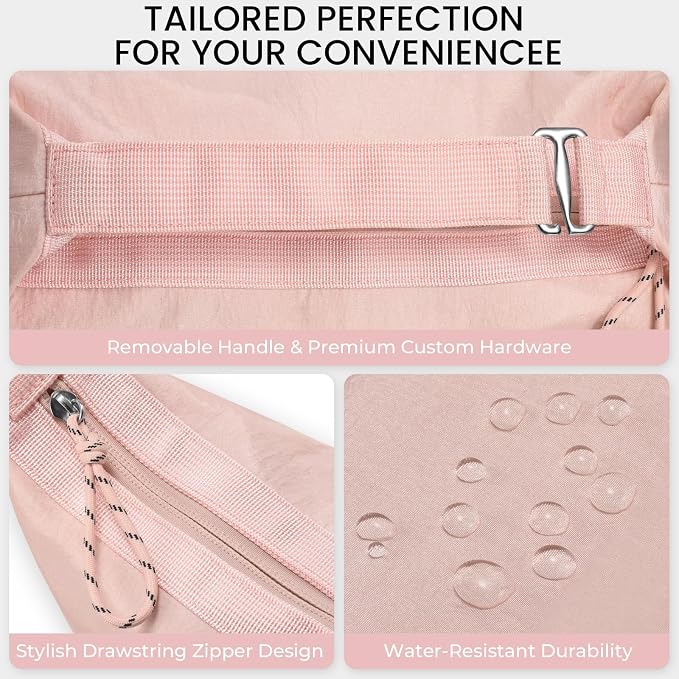 HauteHues Travel Makeup Bag for Women Large Capacity Cosmetic Handheld Portable Organizer Large Opening Waterproof Storage Toiletry Bags Pink