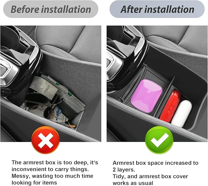 SKTU for 2024 2025 2026 Chevy Trax Center Console Organizer 2024 2025 2026 Chevy Trax Console Tray 2024 2025 2026 Trax Lower Console Tray 2024 2025 2026 Chevy Trax Accessories (Black)
