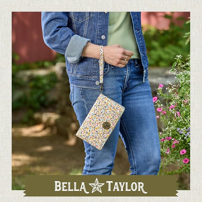 Bella Taylor Cash System Wallet for Envelope Budgeting - RFID Protected - Cash Stuffing Wallet with Detachable Wristlet