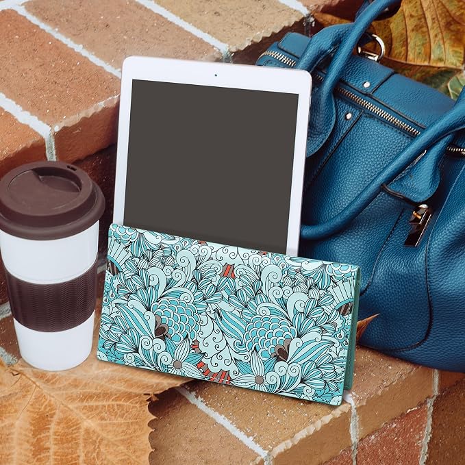 CoBak Premium Leather Checkbook Cover - RFID Blocking, Classic Design, Slim & Durable - Perfect for Personal & Business Checks