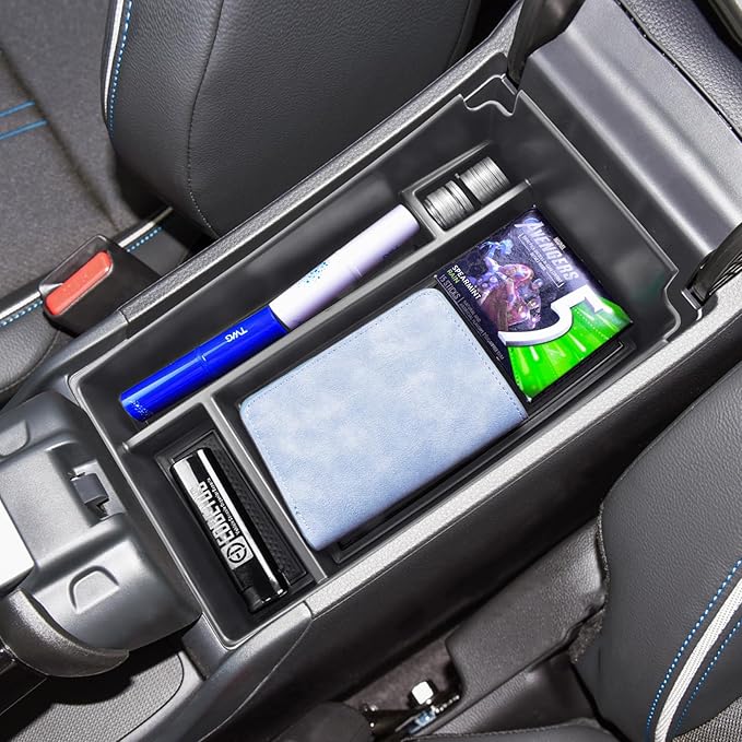 EDBETOS 2026 HRV Center Console Organizer Compatible with 2023 2024 2025 2026 Honda HR-V EX/EX-L/LX/SE/Sport/Touring ABS Plastic Armrest Box Insert Tray Secondary Storage Pallet Accessories, Black
