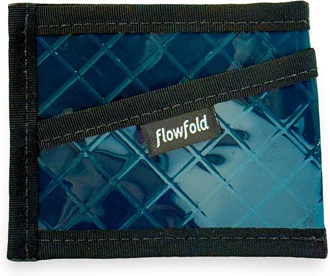 Flowfold Recycled Sailcloth Wallets - 3 Pocket Card Holder Wallet, Front Pocket Wallet, Slim Card Holder Wallet Made in USA (Jade Sailcloth)