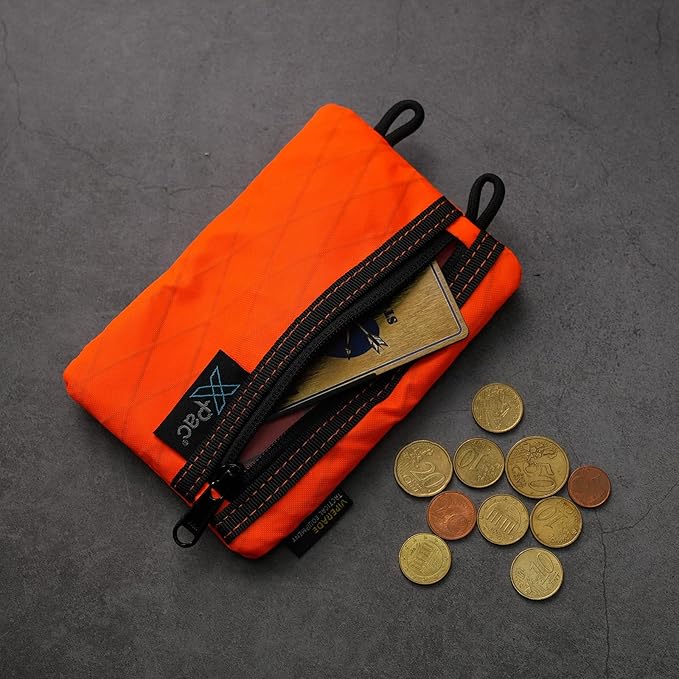 VIPERADE VE3 Tool Organizer, Nylon Tool Belt Loop Pouch with 4 Pockets for EDC, Flashlight, Pocket Knife, Tactical Pen, Notebook (X-PAC-Hot Orange)