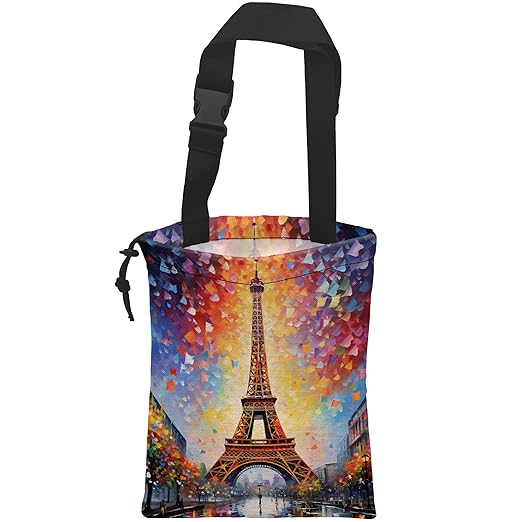 Car Trash Bag Hanging Eiffel Tower Paris Car Trash Can Waterproof Garbage Bag Hanging for Car Back Seat