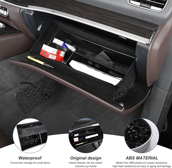 Glove Box Organizer Compatible with Mercedes-Benz GLE 350 40 53 63 W167 C167 GLS 450 63 X167 2020-2024 Center Console Glove Box Insert Box Storage Organizer Tray