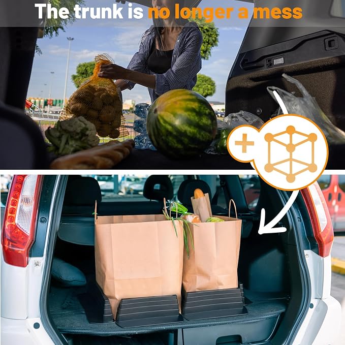 Colingmill 4 Pcs Car Trunk Storage Organizer Blocks for Felt Carpet Free Association Trunk Organizer Multipurpose Containment System