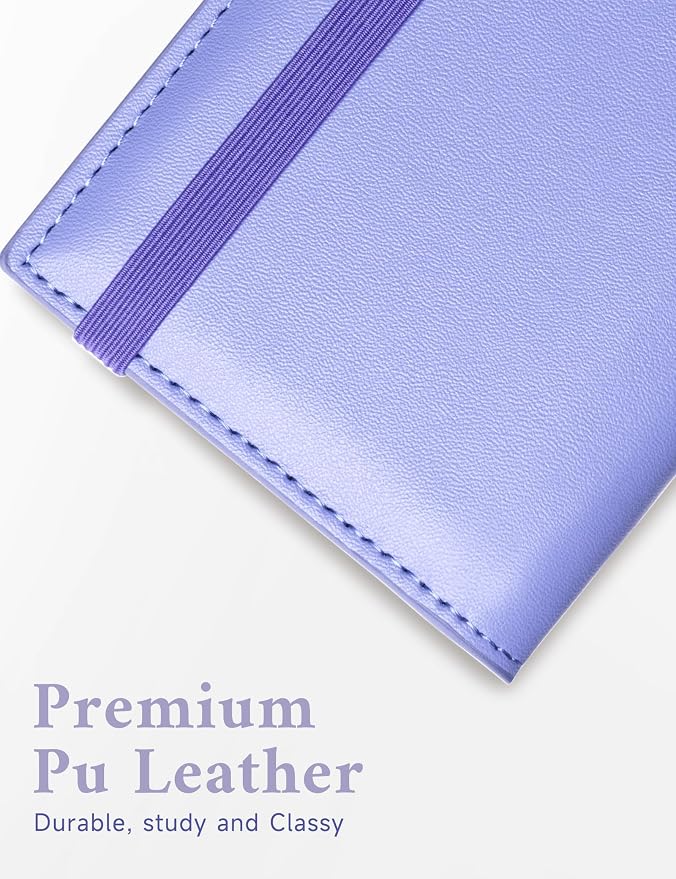 Zreal Checkbook Cover for Men and Women, Premium Vegan Leather Checkbook Holder for Top & Side Tear Duplicate Checks with RFID Blocking (Lavender Blue)