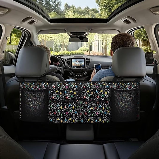 Car Trunk Organizer Hanging Christmas Light Strips Car Back Seat Storage Bag Collapsible Auto Cargo Bag Auto interior Accessories for Most Sedans SUV Jeep Trucks MPV