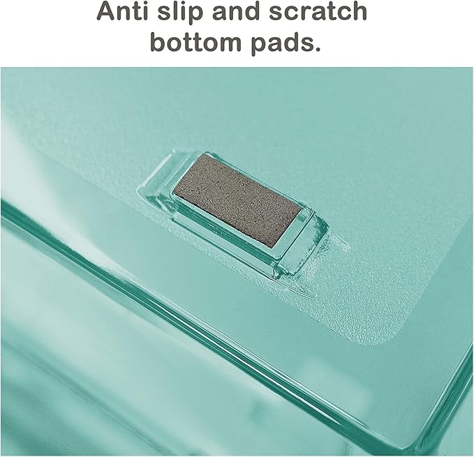 Acrimet Facility 3 Tier Letter Tray, Side Load, Letter Size/A4, Desktop File Organizer, Plastic (Clear Green Color)