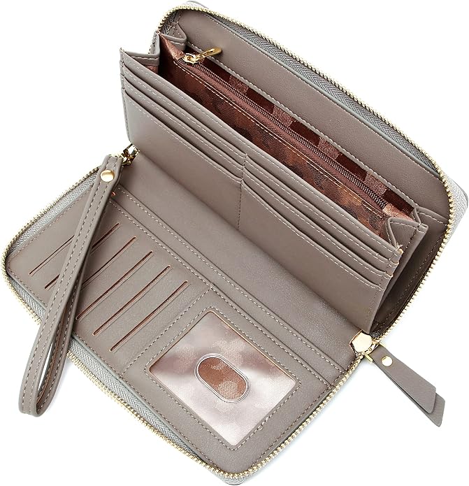 GEEAD Custom Design Wristlet Wallets for Women PU Leather RFID Blocking Wallet