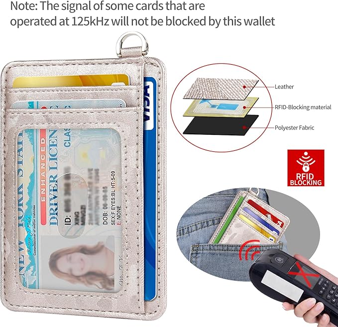 EcoVision Slim Minimalist Front Pocket Wallet, RFID Blocking Credit Card Holder Wallet with Detachable D-Shackle for Men Women