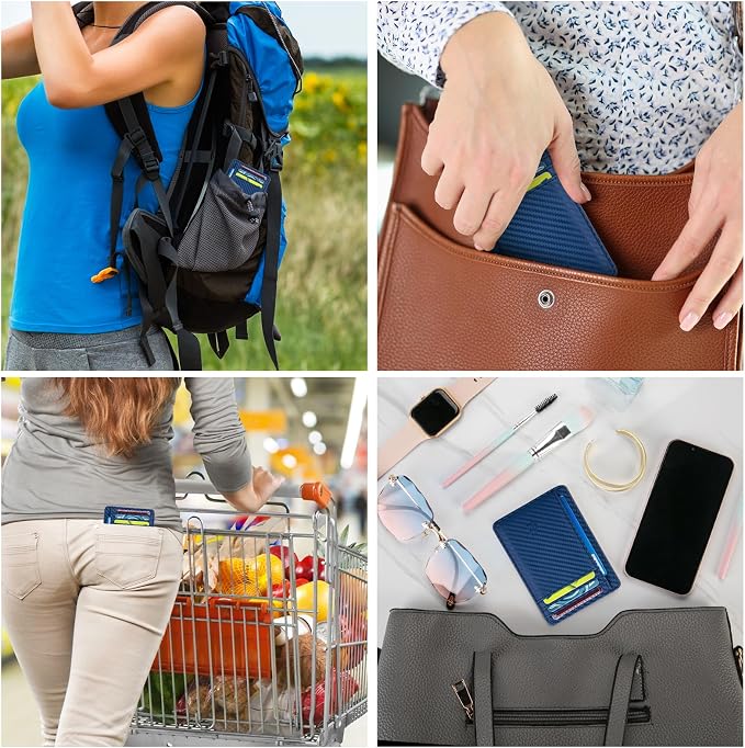GH GOLD HORSE Slim RFID Blocking Card Holder Minimalist Leather Front Pocket Wallet for Women | Slim