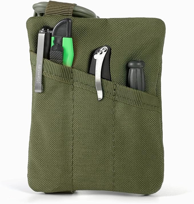 FRTKK 2 Pack Tactical Compact EDC Pouches Military Molle Utility Pouch Accessories Organizer Pouch Coin Purse Keychain Pocket Credit Card Holder Waist Pack