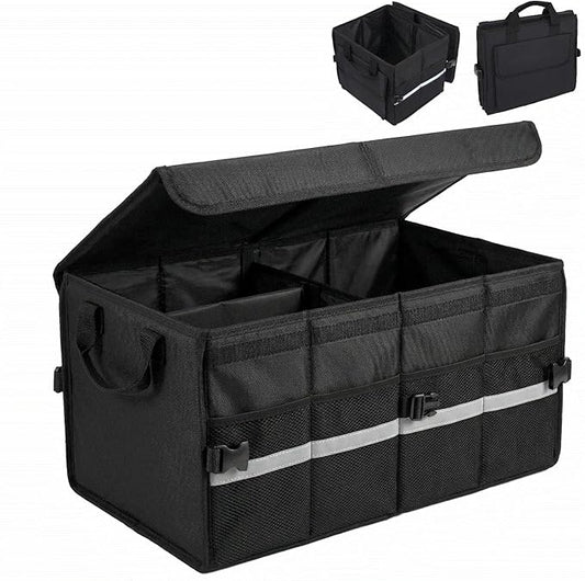 Car Trunk Organizer, A Foldable Car Trunk Storage Organizer Designed For All Car, 56L Capacity Waterproof Car Accessories For All People, With Detachable Covers, Made Of 600D Oxford Cloth