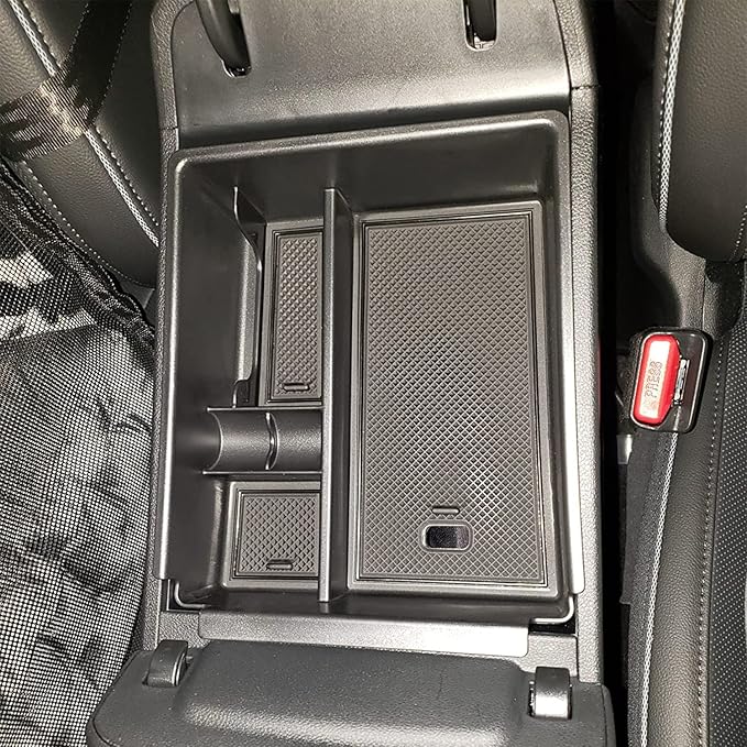 Center Console Organizer Tray Compatible with Hyundai Tucson Limited 2022 2023 2024 Tucson Hybrid Accessories, Automatic Transmission Only,SEL Only for Hybrid SEL,Armrest Secondary Storage Box,Black