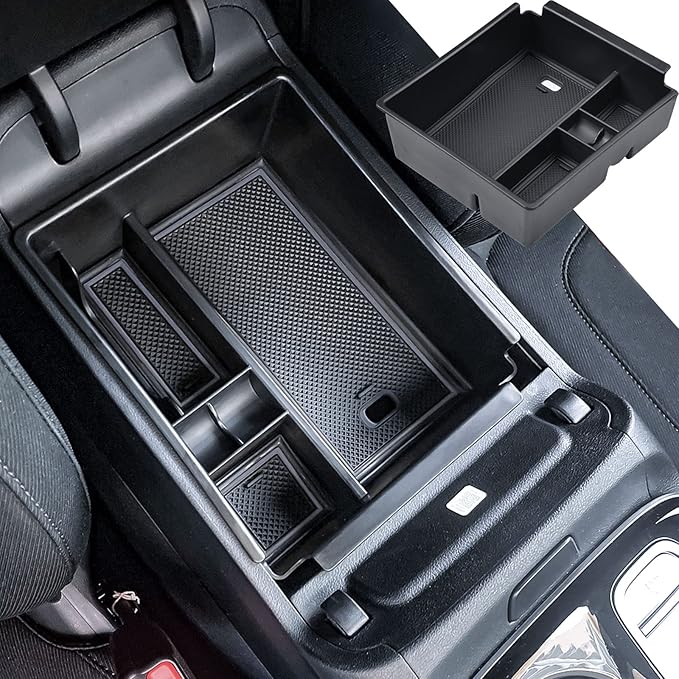 RUNROAD Center Console Organizer Tray Compatible with Hyundai Tucson Limited Hybrid 2022-2024 and Santa Cruz 2022-2024 Accessories with Automatic Transmission (SEL Only for 2022-24 Hybrid SEL), Black