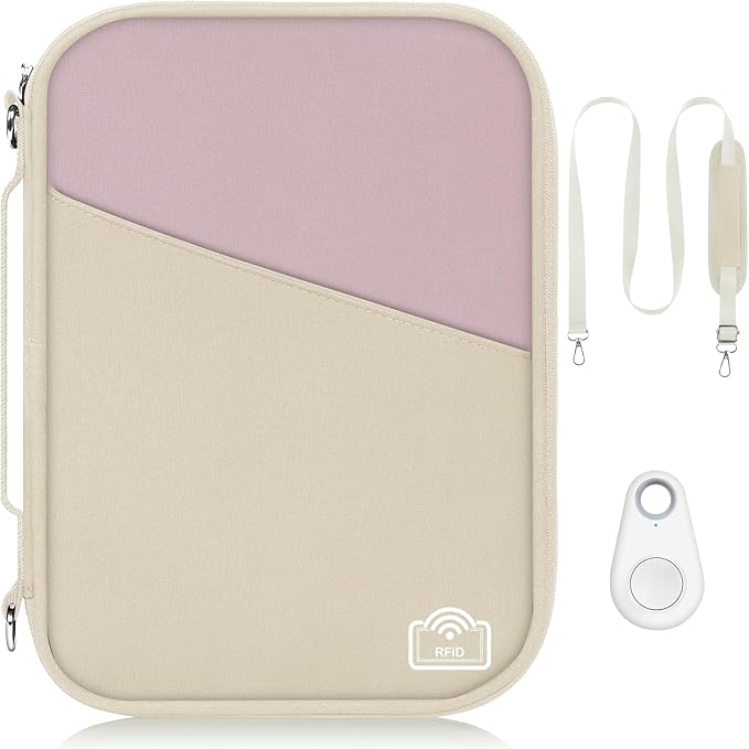 EcoVision Family Passport Holder for Travel with RFID Blocking, Traveling Essentials Organizer Pouch Bag, Light Passport Wallet for Travel Must Haves Accessories for Women Men