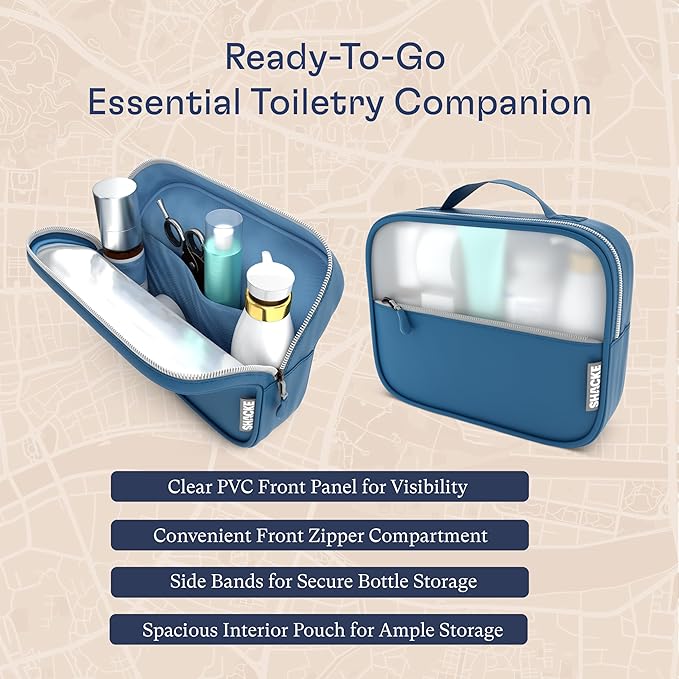 Shacke Packing Cubes for Travel 8 Set - Premium Luggage Organizer Bags - Versatile Travel Organizer for Women and Men - Optimized Packing Bags - Travel Essentials (Navy Blue)
