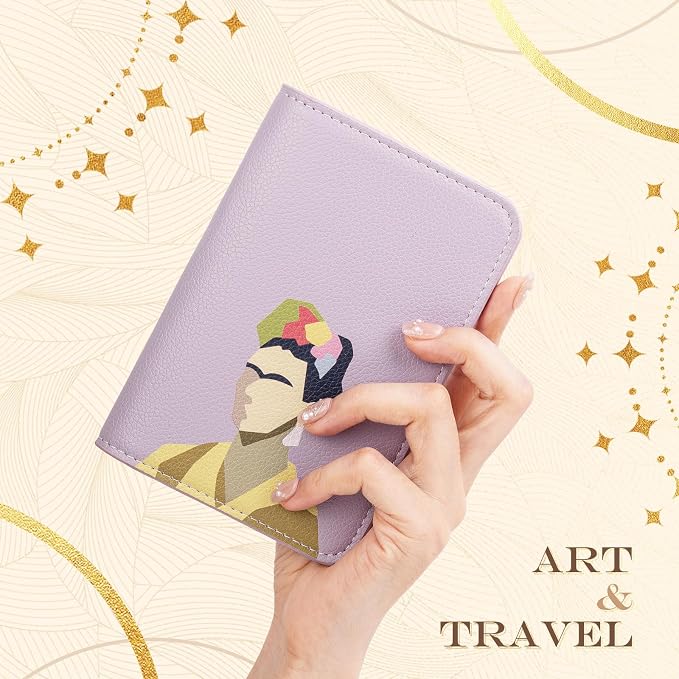 Lychii Slim Passport Holder RFID Blocking Travel Wallet - PU Leather Protector Case for Quick TSA Access, Secure Boarding Passes & ID Cards for Men Women International Travel