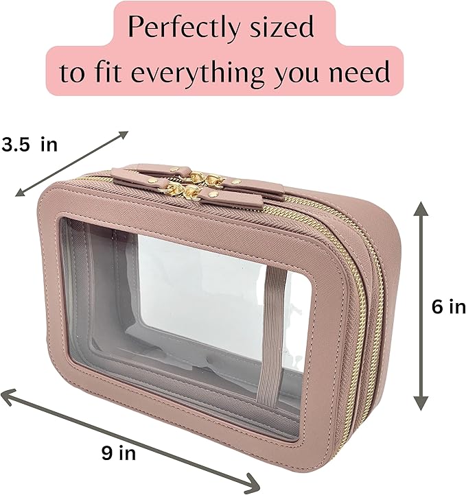 JAZD Women's Clear Cosmetic Bag
