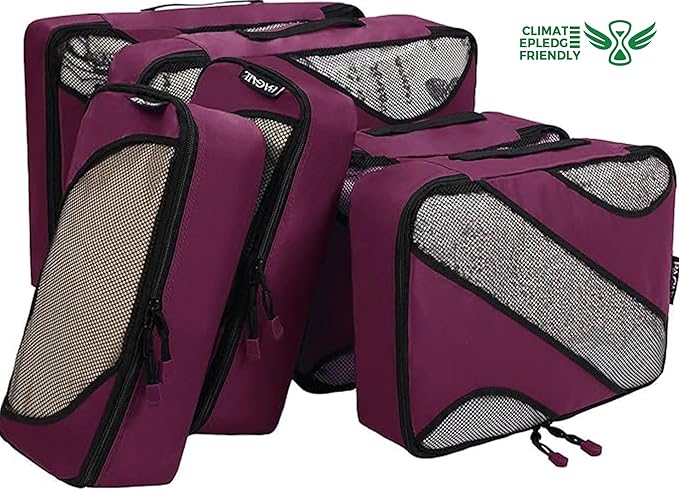 BAGAIL 6 Set Packing Cubes,Travel Luggage Packing Organizers