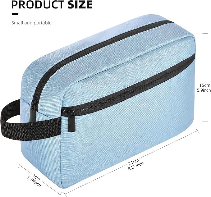 Icramsy Travel Toiletry bag Toiletry bag for women men Hanging Cosmetic bag Travel accessories for Women Men (Sky blue)