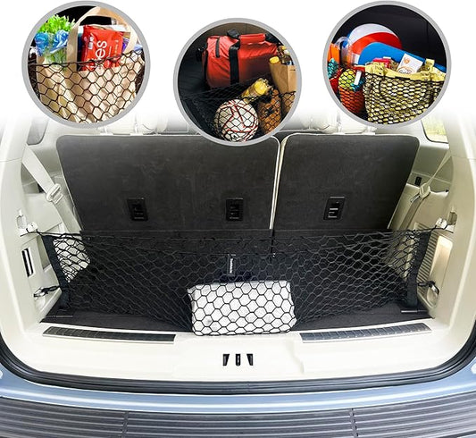 Envelope Style Automotive Elastic Trunk Mesh Cargo Net for Lincoln Navigator 2018-2026 - Premium Trunk Organizer and Storage - Luggage Net for SUV- Best Car Organizer for Ford Expedition
