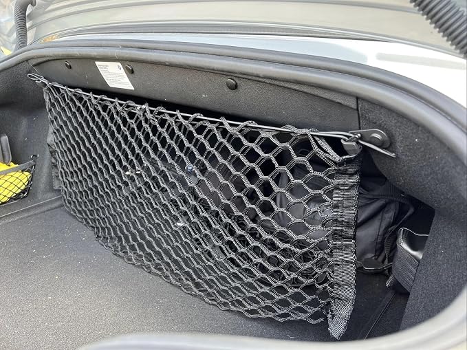 Rear Trunk Organizer Cargo Net for BMW Z4 2019-2026 – Envelope Style Cargo Net for Convertible – Premium Mesh Elastic Car Trunk Organizer Vehicle Carrier Storage–Compatible with BMW Z4