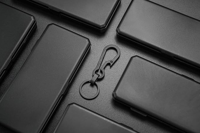 KeyUnity KM01 Titanium EDC Keychain Clip with Bottle Opener, Quick Release Carabiner Key Ring Holder for Men