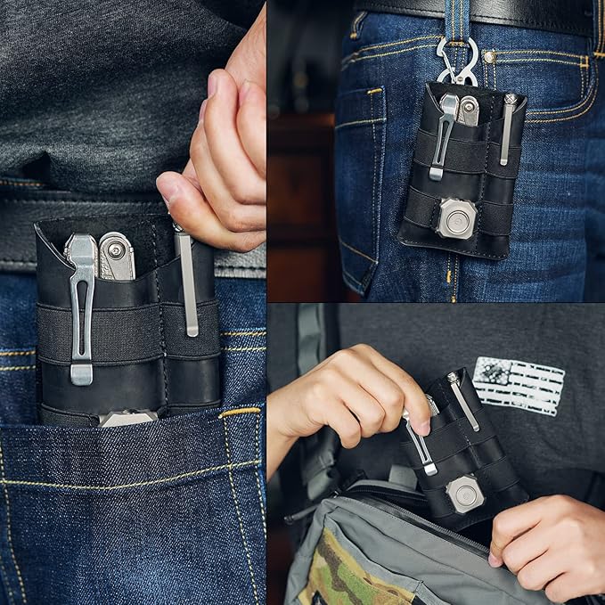VIPERADE PL5 EDC Organizer Pouch, Slim EDC Pouch with DIY Patch Area for Daily Carry