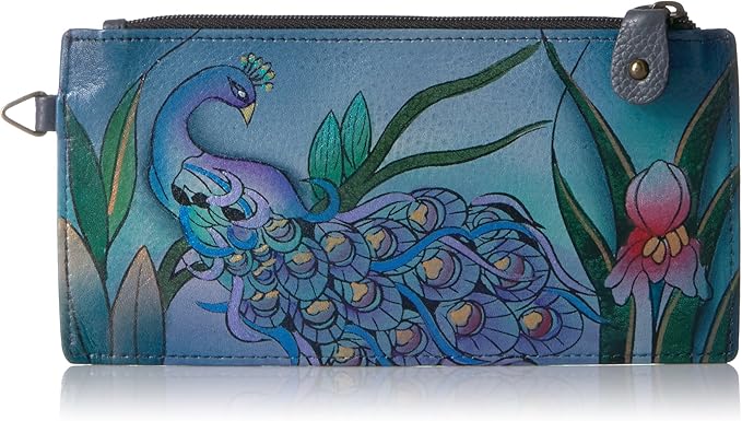 Anna by Anuschka Women's Hand Painted Genuine Leather Organizer Wallet | Hand Painted