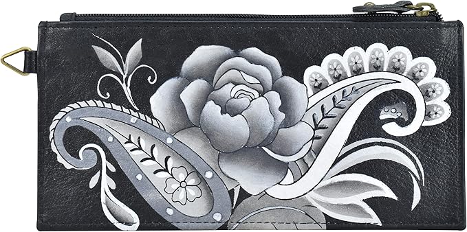 Anna by Anuschka Women's Hand Painted Genuine Leather Organizer Wallet | Hand Painted