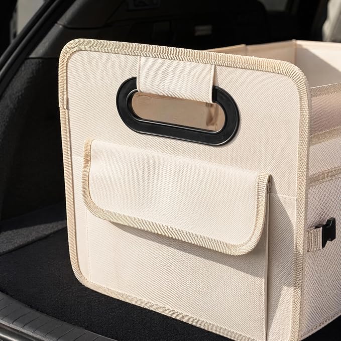 Trunk Organizer for Car SUV, Heavy Duty Storage Tote with Reinforced Handles, Multi-Compartment Car Organizers and Storage for Trunk, Back Seat, Groceries, Tools and Travel Essentials