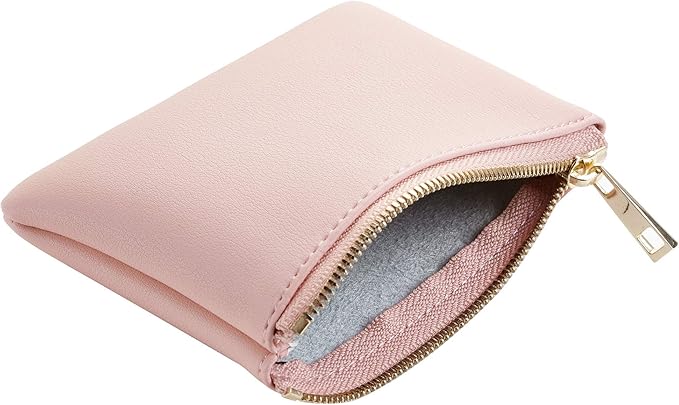 Chelmon Vegan Leather Coin Purse Pouch Change Purse With Zipper For Men Women