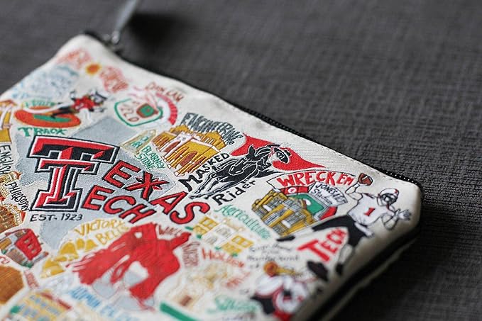 catstudio Texas Tech University Collegiate Zipper Pouch Purse | Holds Your Phone, Coins, Pencils, Makeup, Dog Treats, & Tech Tools