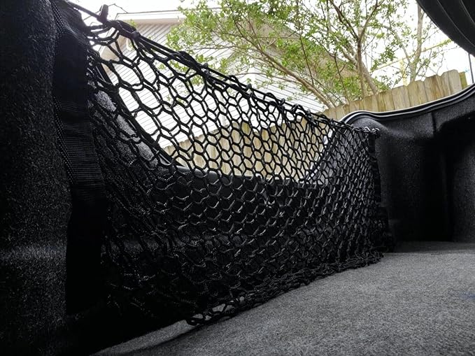 Trunk Organizer Cargo Net for Ford Mustang 1994-2000 – Envelope Style Cargo Net for Coupe – Premium Mesh Elastic Car Trunk Organizer Vehicle Carrier Storage – Compatible with Mustang