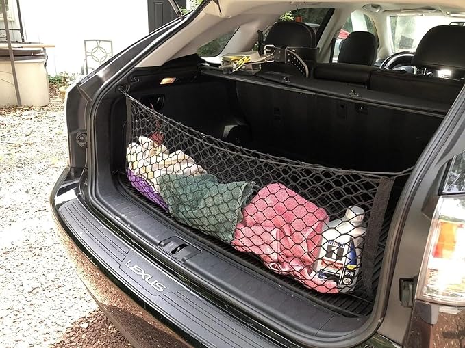 Trunk Organizer Cargo Net for Lexus RX350 350L 450h 450hL 2010–2025 – Envelope Style Cargo Net for SUV – Premium Mesh Car Trunk Organizer – Compatible with RX350 350L 450h 450hL