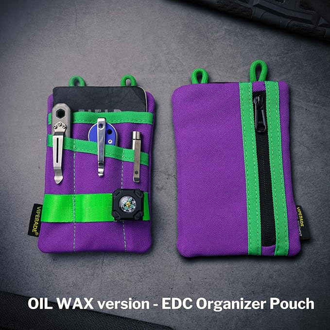 VIPERADE VE1 Pocket Organizer, EDC Pouch for Men, EDC Organizer Storage EDC Gears, Multitool Pocket Pouch Hold Your Flashlight/Pocket Knife, Pen, Notebook