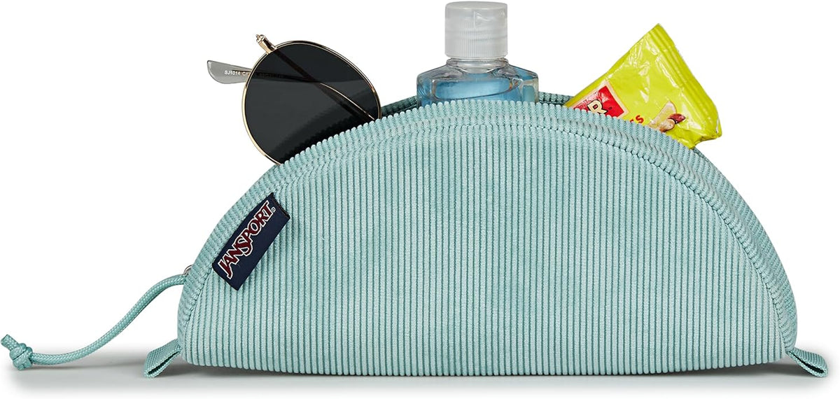 JanSport Luna Blue Compact Minimalist Semicircular Pouch