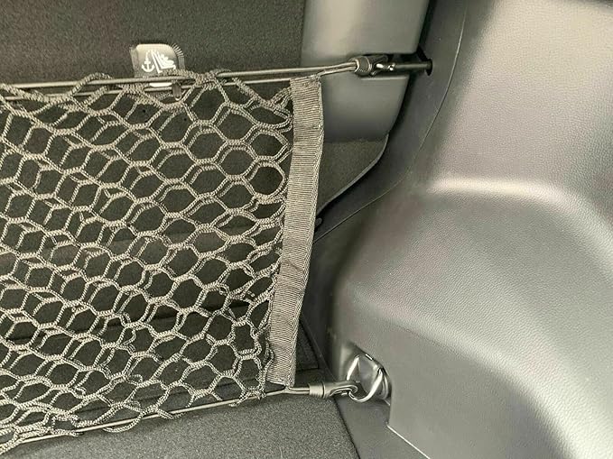 Rear Trunk Seats Organizer Cargo Net for Toyota RAV4 2019–2025 – Envelope Style Cargo Net for SUV – Premium Mesh Elastic Car Trunk Organizer Vehicle Carrier Storage – Compatible with RAV4